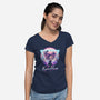 Kame Island Postcard-womens v-neck tee-dandingeroz
