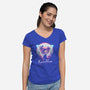 Kame Island Postcard-womens v-neck tee-dandingeroz