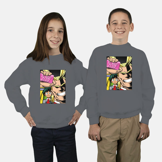 All Might Club-youth crew neck sweatshirt-Boggs Nicolas