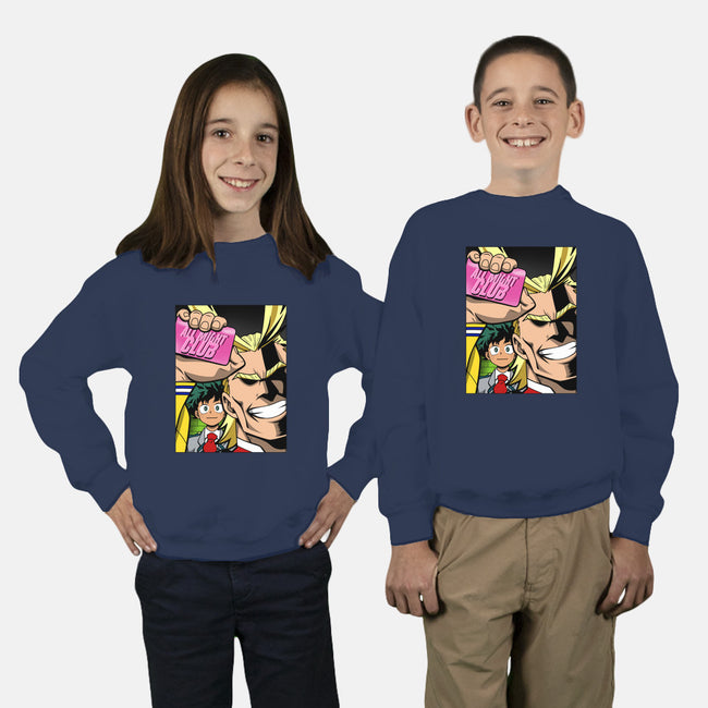 All Might Club-youth crew neck sweatshirt-Boggs Nicolas