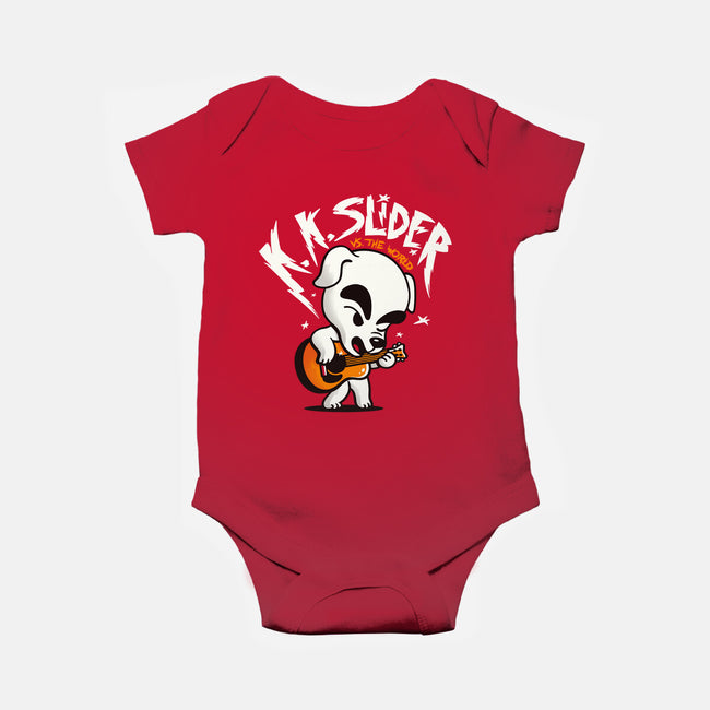 K.K. Slider vs the World-baby basic onesie-eduely
