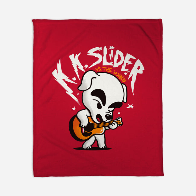 K.K. Slider vs the World-none fleece blanket-eduely