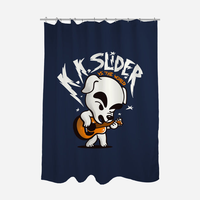 K.K. Slider vs the World-none polyester shower curtain-eduely