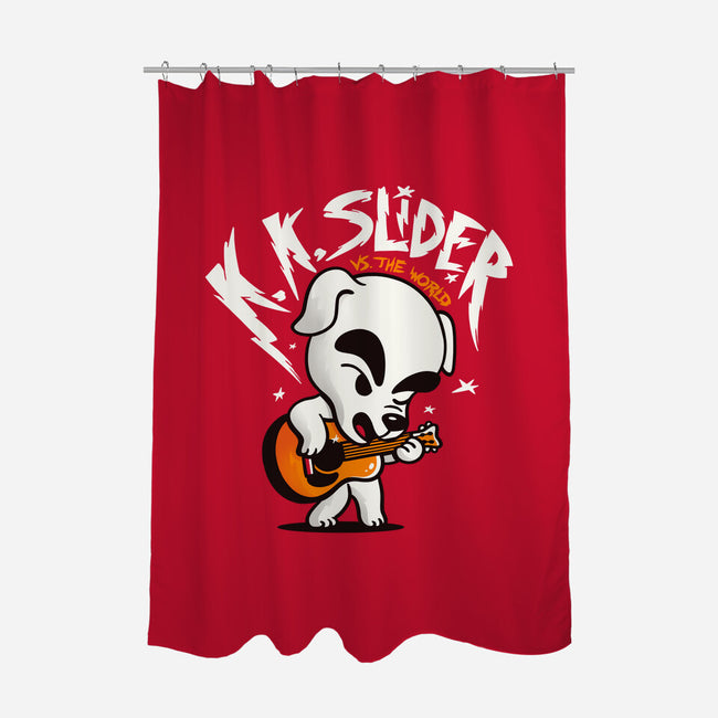 K.K. Slider vs the World-none polyester shower curtain-eduely