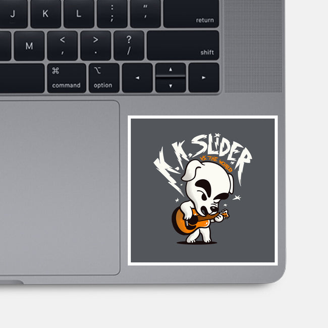 K.K. Slider vs the World-none glossy sticker-eduely
