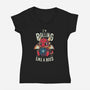 Rolling Like A Boss-womens v-neck tee-Typhoonic