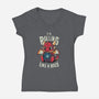 Rolling Like A Boss-womens v-neck tee-Typhoonic