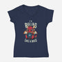 Rolling Like A Boss-womens v-neck tee-Typhoonic