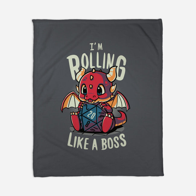 Rolling Like A Boss-none fleece blanket-Typhoonic