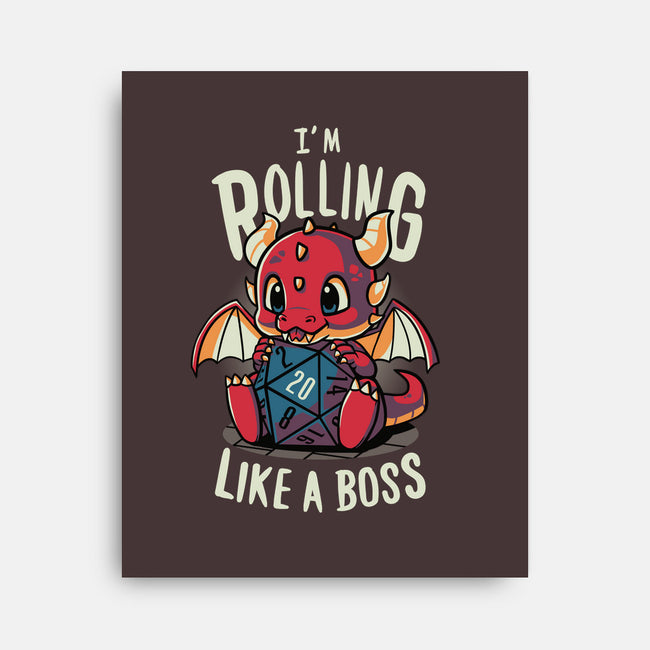 Rolling Like A Boss-none stretched canvas-Typhoonic