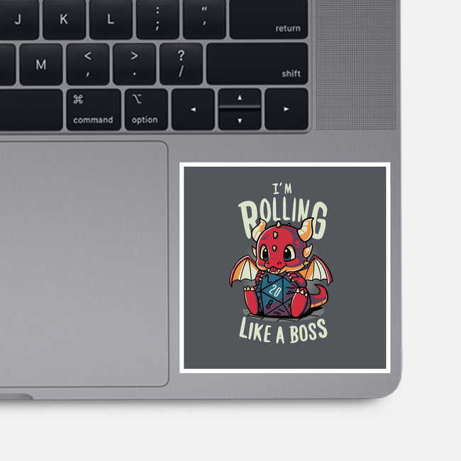 Rolling Like A Boss-none glossy sticker-Typhoonic