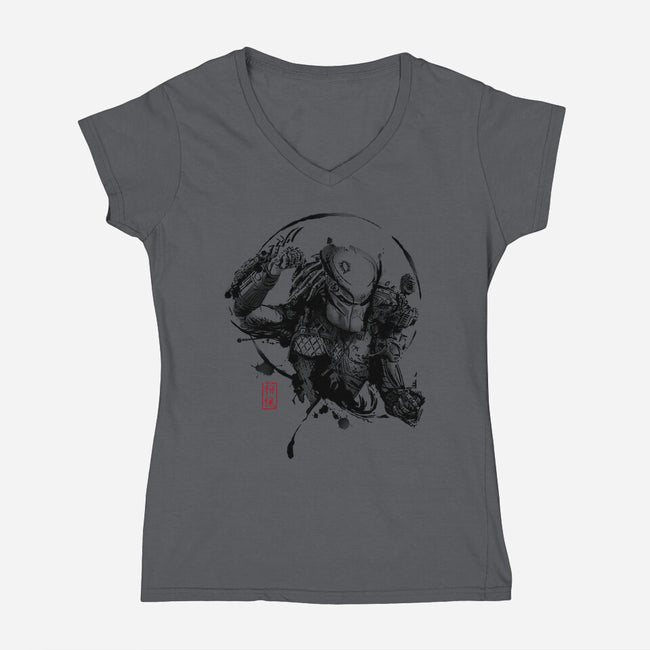 Hunting Grounds-womens v-neck tee-ddjvigo