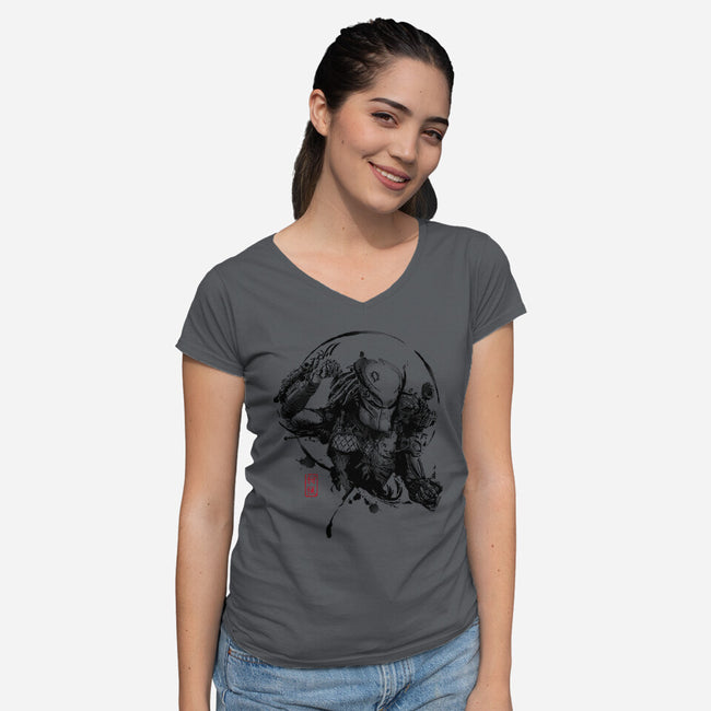 Hunting Grounds-womens v-neck tee-ddjvigo