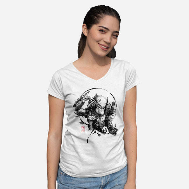 Hunting Grounds-womens v-neck tee-ddjvigo
