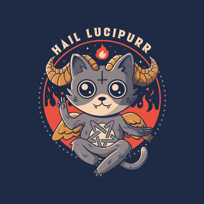 Hail Lucipurr-none fleece blanket-eduely