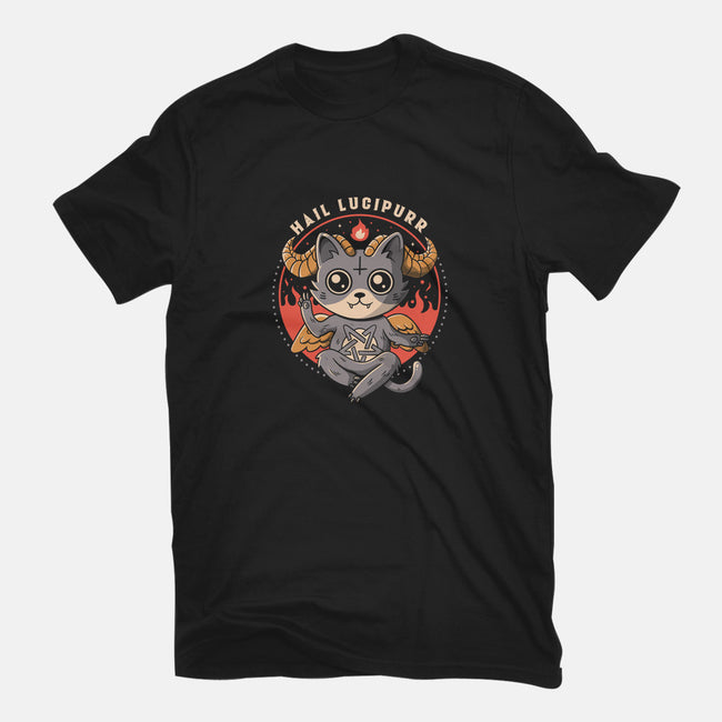 Hail Lucipurr-womens fitted tee-eduely