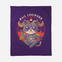 Hail Lucipurr-none fleece blanket-eduely