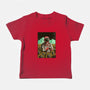 Space Flowers-baby basic tee-artofvelazquez