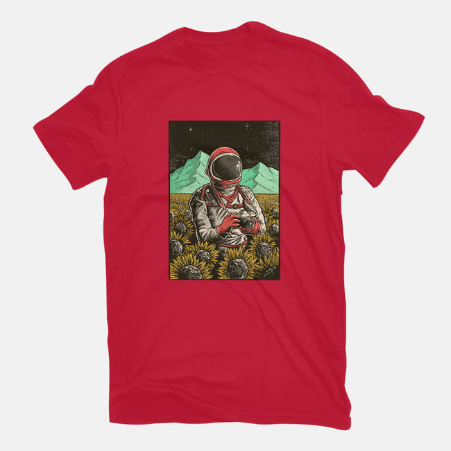 Space Flowers-womens fitted tee-artofvelazquez