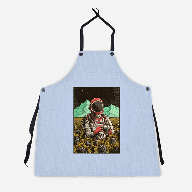 Space Flowers-unisex kitchen apron-artofvelazquez