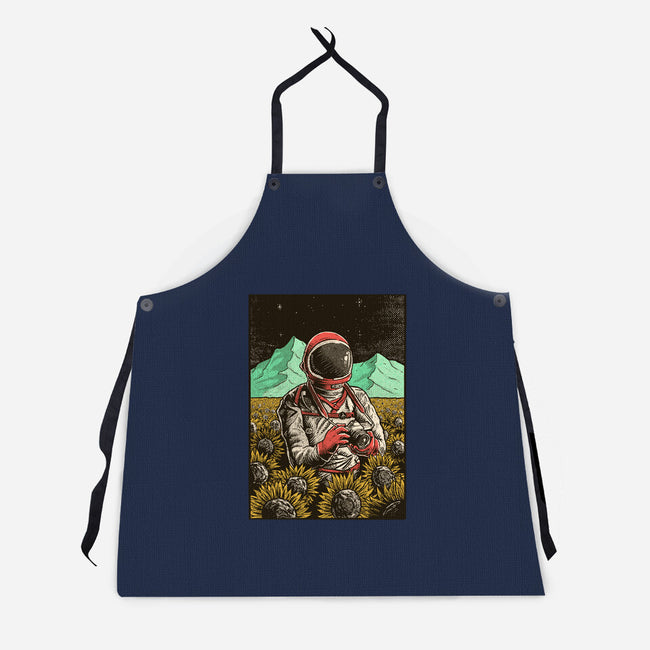 Space Flowers-unisex kitchen apron-artofvelazquez