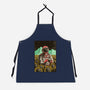 Space Flowers-unisex kitchen apron-artofvelazquez