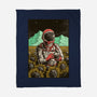 Space Flowers-none fleece blanket-artofvelazquez