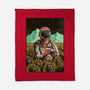 Space Flowers-none fleece blanket-artofvelazquez