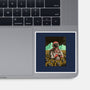 Space Flowers-none glossy sticker-artofvelazquez