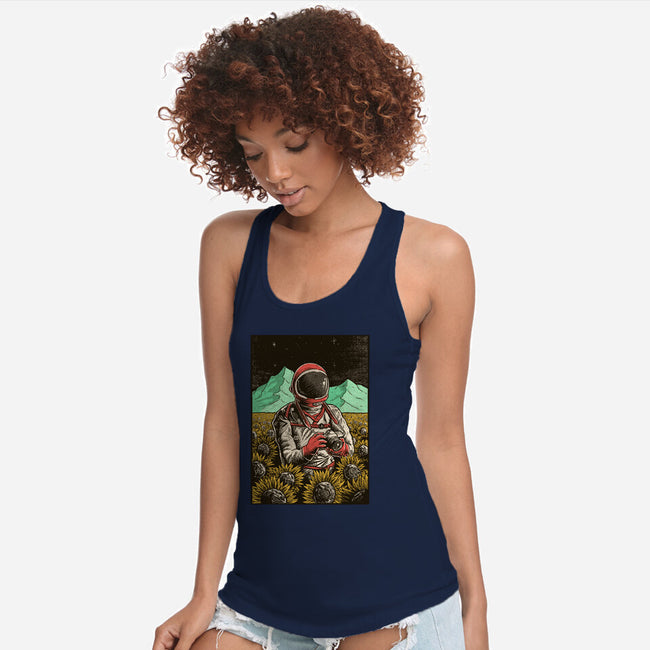 Space Flowers-womens racerback tank-artofvelazquez