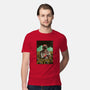 Space Flowers-mens premium tee-artofvelazquez