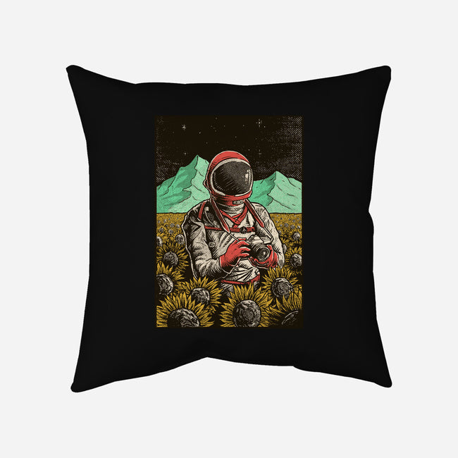 Space Flowers-none removable cover throw pillow-artofvelazquez