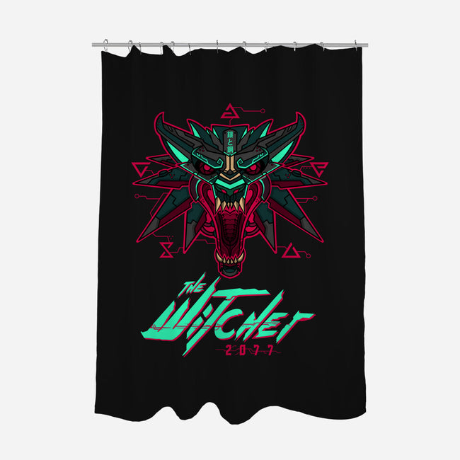 2077-none polyester shower curtain-theteenosaur