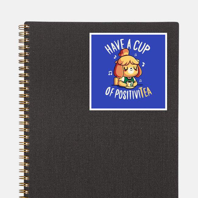 Cup of Positivitea-none glossy sticker-Typhoonic