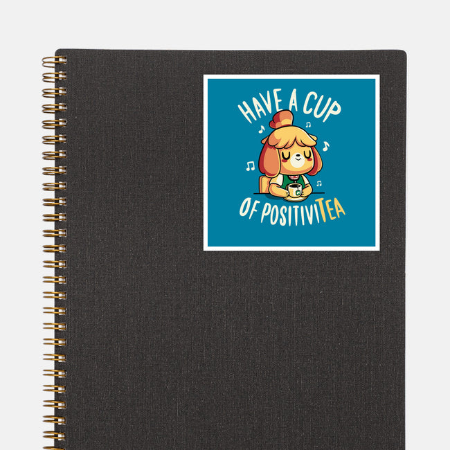 Cup of Positivitea-none glossy sticker-Typhoonic