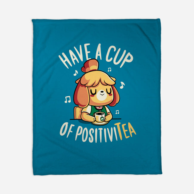 Cup of Positivitea-none fleece blanket-Typhoonic