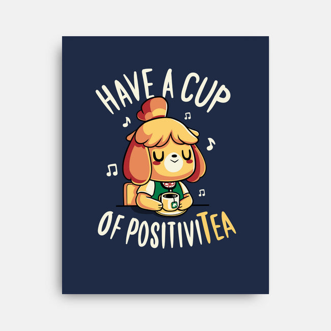 Cup of Positivitea-none stretched canvas-Typhoonic