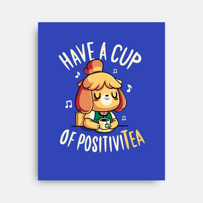 Cup of Positivitea-none stretched canvas-Typhoonic