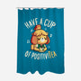 Cup of Positivitea-none polyester shower curtain-Typhoonic