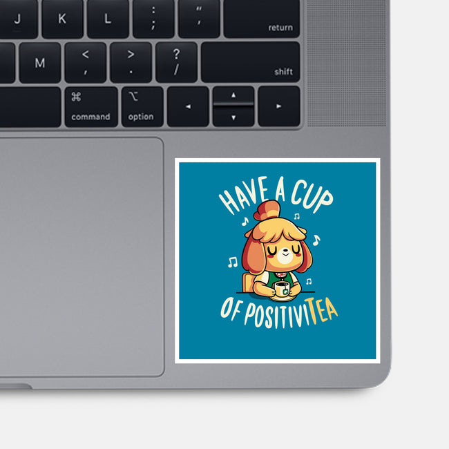 Cup of Positivitea-none glossy sticker-Typhoonic