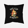 Cup of Positivitea-none removable cover w insert throw pillow-Typhoonic