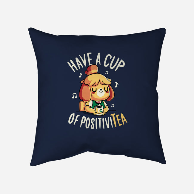 Cup of Positivitea-none removable cover w insert throw pillow-Typhoonic