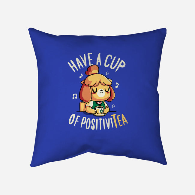 Cup of Positivitea-none removable cover w insert throw pillow-Typhoonic