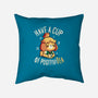 Cup of Positivitea-none removable cover w insert throw pillow-Typhoonic