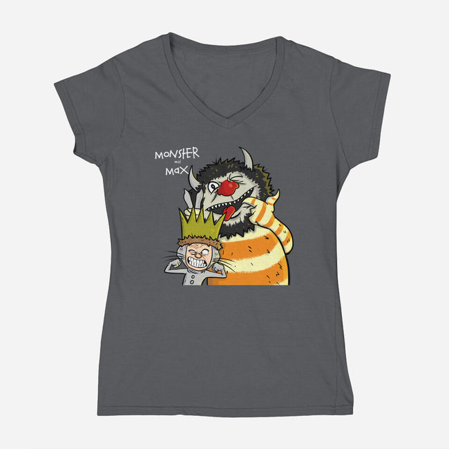 Monster and Max-womens v-neck tee-MarianoSan