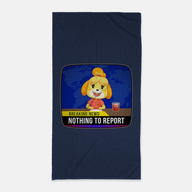 Nothing to Report-none beach towel-Odin Campoy