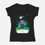 Stars-womens v-neck tee-theteenosaur