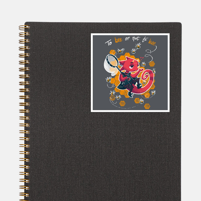 To Bee Or Not To Bee-none glossy sticker-theteenosaur