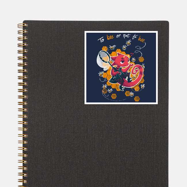 To Bee Or Not To Bee-none glossy sticker-theteenosaur