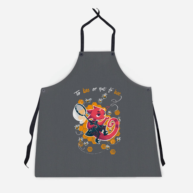 To Bee Or Not To Bee-unisex kitchen apron-theteenosaur
